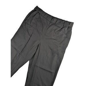 COS Black Wool Blend Pull‎ On Elastic Waist Cropped Pants Trousers Womens